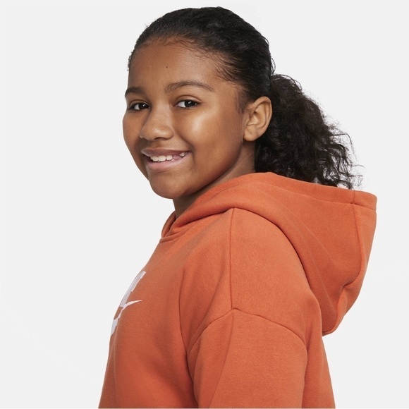 NWT Nike Girls’ Sportswear Club Fleece Pullover Hoodie - Picture 4 of 5